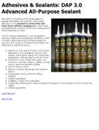 DAP 3.0 Advanced All-Purpose Sealant