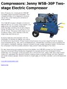 Compressors: Jenny W5B-30P Two-stage Electric Compressor