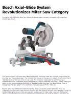 Bosch Axial-Glide System Revolutionizes Miter Saw Category