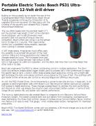 Bosch PS31 Ultra-Compact 12-Volt drill driver