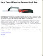 Milwaukee Compact Hack Saw
