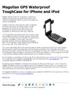 Magellan GPS Waterproof ToughCase for iPhone and iPod