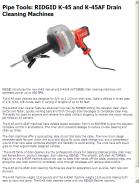 RIDGID K-45 and K-45AF Drain Cleaning Machines