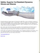 Superior Cut Resistant Dyneema Gloves and Sleeves