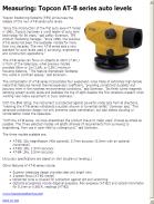 Topcon AT-B series auto levels