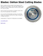 Oshlun Steel Cutting Blades