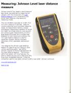 Johnson Level laser distance measure