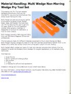 Multi Wedge Non-Marring Wedge Pry Tool Set