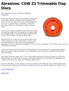 CGW Z3 Trimmable Flap Discs