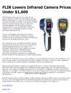 FLIR Lowers Infrared Camera Prices Under $1,600