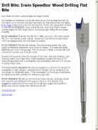 Irwin Speedbor Wood Drilling Flat Bits
