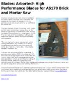 Arbortech High Performance Blades for AS170 Brick and Mortar Saw