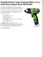 Rockwell 3RILL 3-in-1 Drill/driver/impact driver RK2515K2