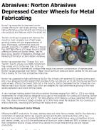 Norton Abrasives Depressed Center Wheels for Metal Fabricating