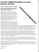 IRWIN SpeedHammer Power Masonry Drill Bits