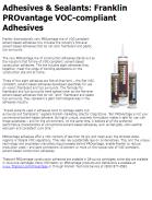 PROvantage VOC-compliant solvent-based adhesives