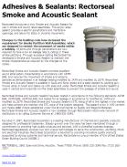 Rectorseal Smoke and Acoustic Sealant