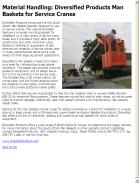 Diversified Products Man Baskets for Service Cranes
