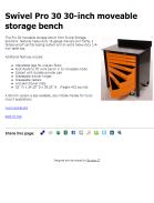 Swivel Pro 30 30-inch moveable storage bench