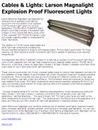 Cables & Lights: Larson Magnalight Explosion Proof Fluorescent Lights