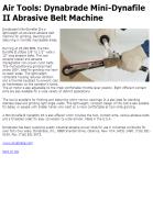 Dynabrade Mini-Dynafile II Abrasive Belt Machine