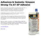 Simpson Strong-Tie AT-XP fast-curing, all-weather adhesive