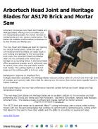 Arbortech Head Joint and Heritage Blades for AS170 Brick and Mortar Saw