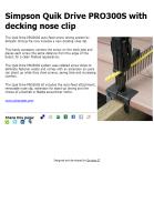 Simpson Quik Drive PRO300S with decking nose clip