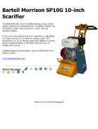 Bartell Morrison SP10G 10-inch Scarifier