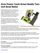 Grex Power Tools Green Buddy Two-inch Brad Nailer