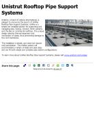 Unistrut Rooftop Pipe Support Systems