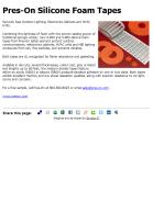 Pres-On Silicone Foam Tapes