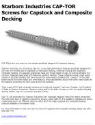 Starborn Industries CAP-TOR Screws for Capstock and Composite Decking