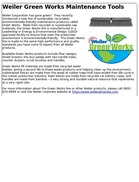Weiler Green Works Maintenance Tools