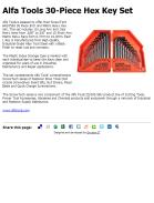 Alfa Tools 30-Piece Hex Key Set