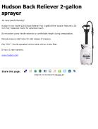 Hudson Back Reliever 2-gallon sprayer