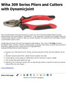 Wiha 309 Series Pliers and Cutters with Dynamicjoint