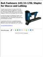 BeA Fasteners 145/23-178L Stapler for Stucco and Lathing
