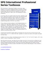 SPG International Professional Series Toolboxes
