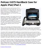 Pelican i1075 HardBack Case for Apple iPad/iPad 2