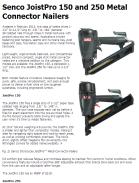 Senco JoistPro 150 and 250 Metal Connector Nailer