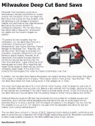 Milwaukee Deep Cut Band Saws