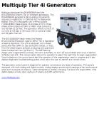 Multiquip Tier 4i Generators