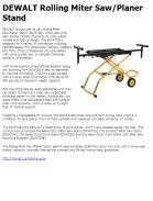 DEWALT Rolling Miter Saw/Planer Stand
