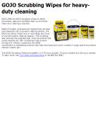GOJO Scrubbing Wipes for heavy-duty cleaning