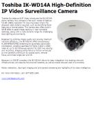 Toshiba IK-WD14A High-Definition IP Video Surveillance Camera