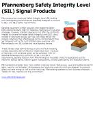 Pfannenberg Safety Integrity Level (SIL) Signal Products
