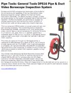 General Tools DPS16 Pipe & Duct Video Borescope Inspection System