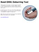 Reed DEB1 Deburring Tool