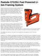 Paslode CF325Li Fuel Powered Li-Ion Framing System